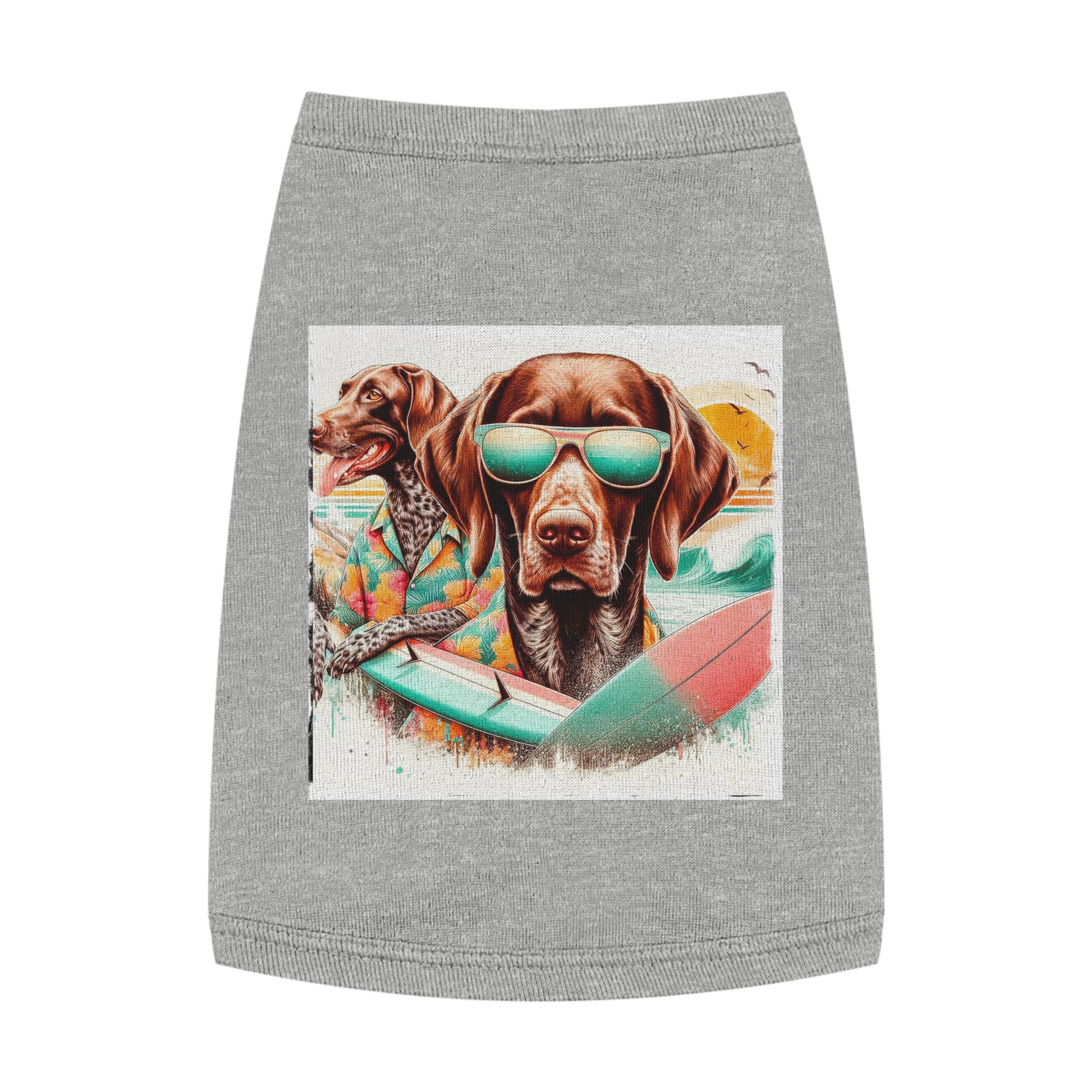 Pet Tank Top German Shorthaired Pointer Pets Printify M Heather 