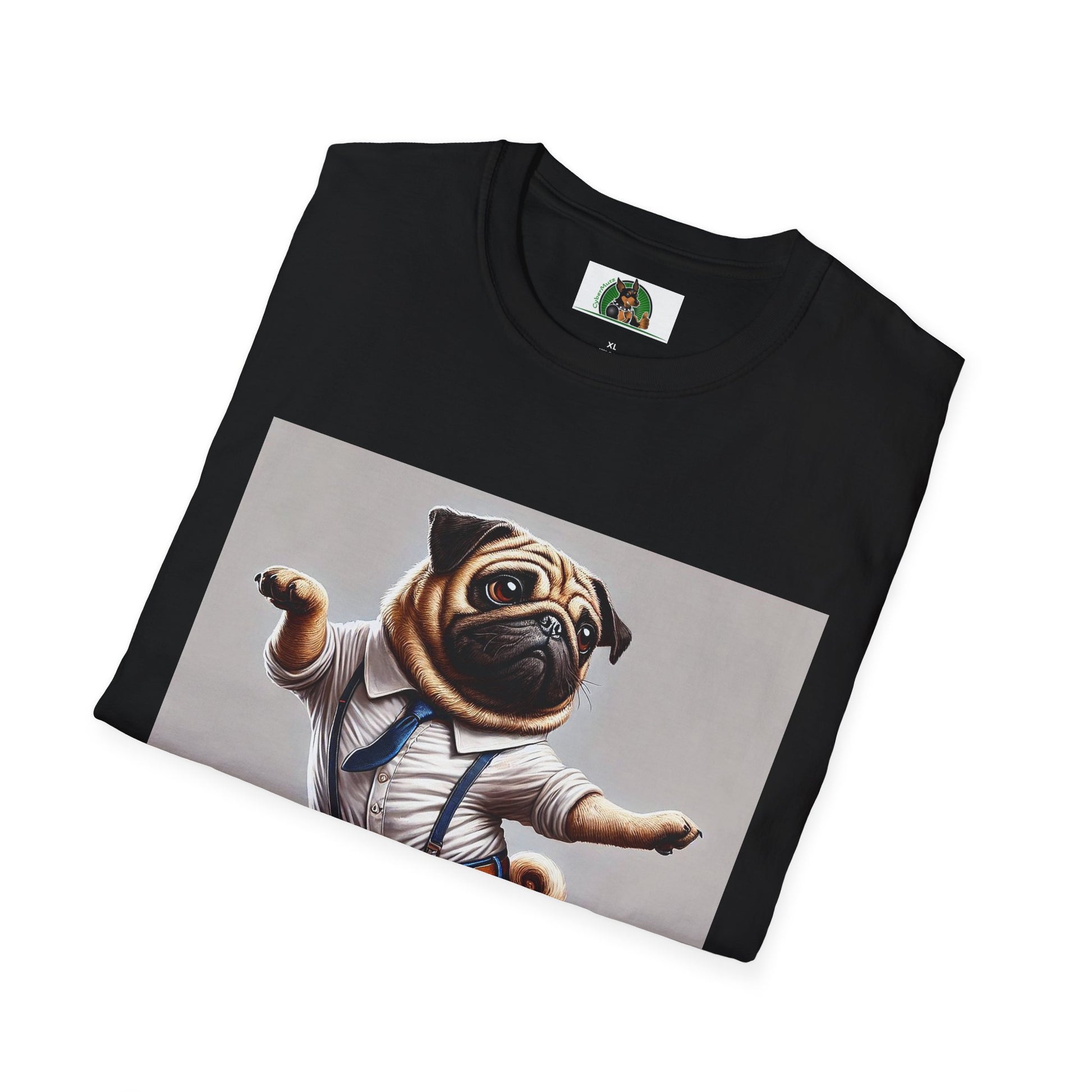 Dancing Pug T-Shirt T-Shirt Printify