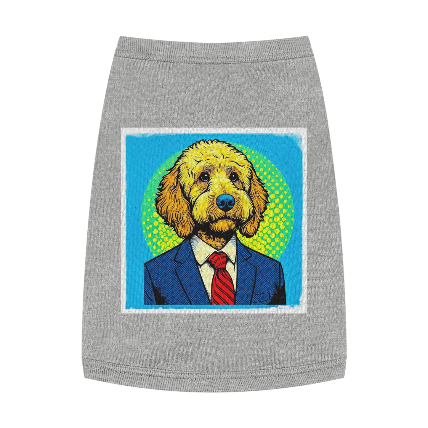 Pet Tank Golden Doodle Pets Printify M Heather