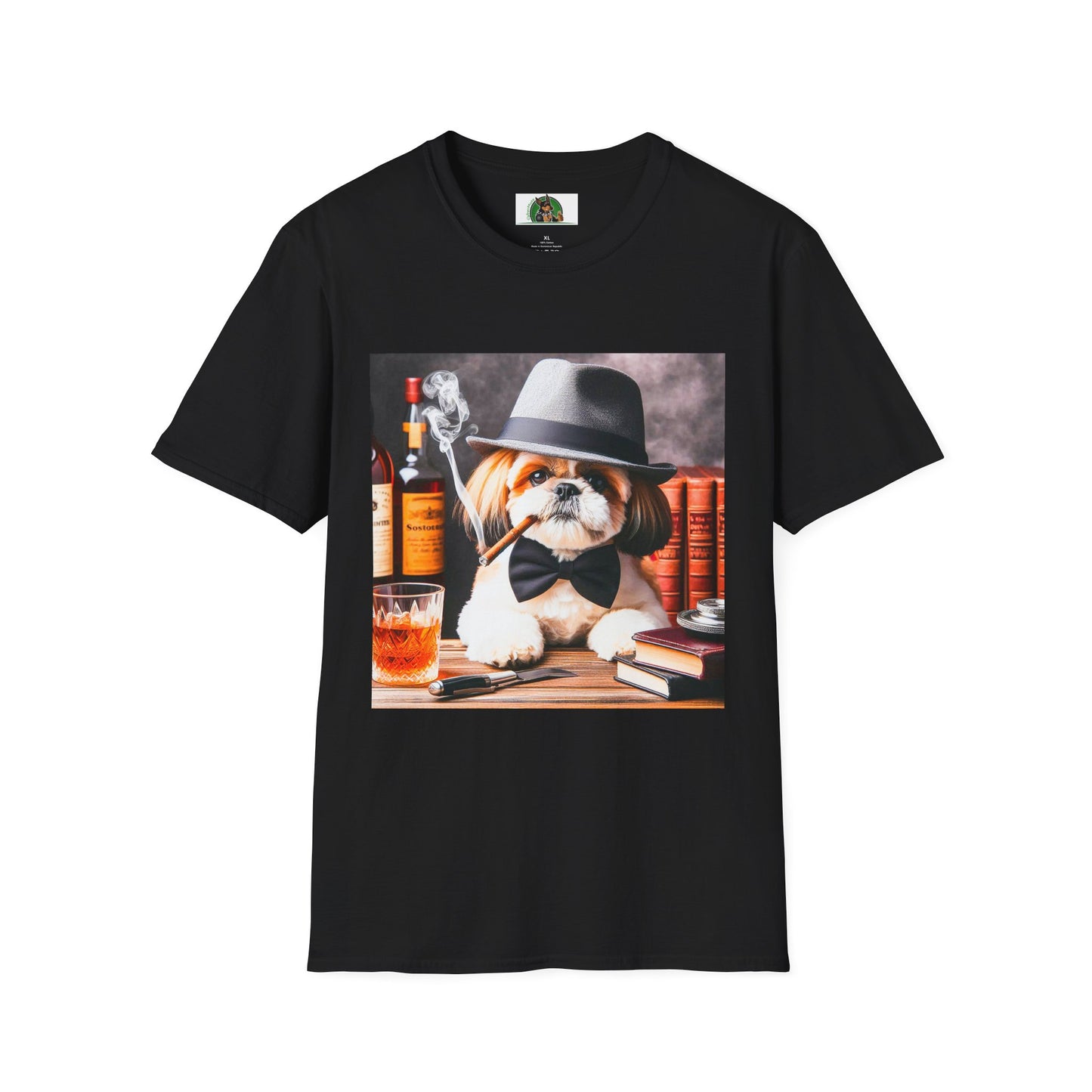 Shih Tzu cigars shirt T-Shirt Printify XS Black