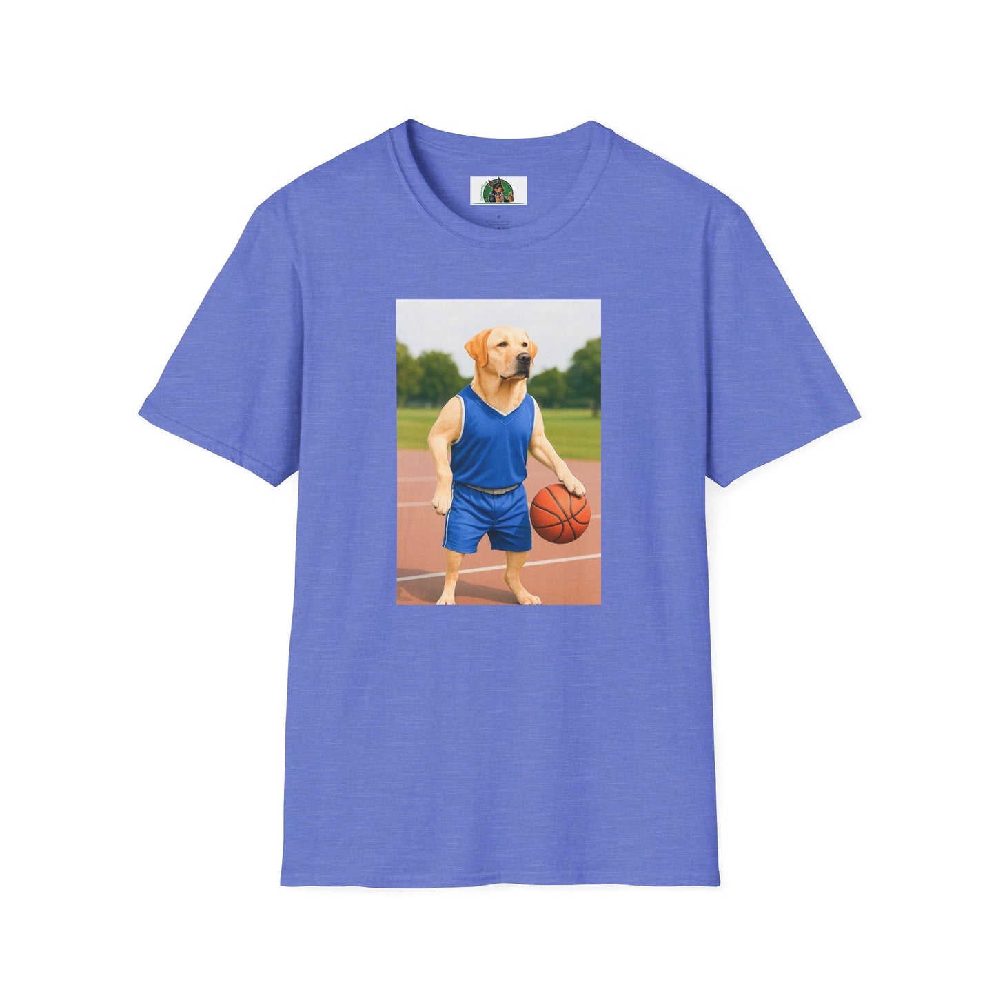 Labrador Retriever Basketball Tee — Dog Lover Sports T-Shirt T-Shirt Printify Heather Royal S