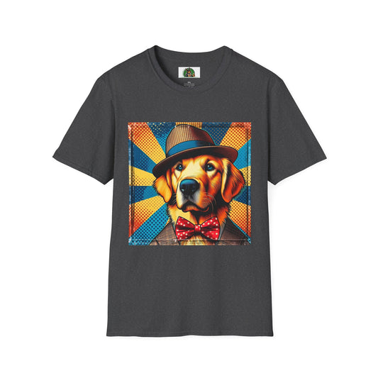Golden Retriever handsome boy shirt T-Shirt Printify XS Dark Heather
