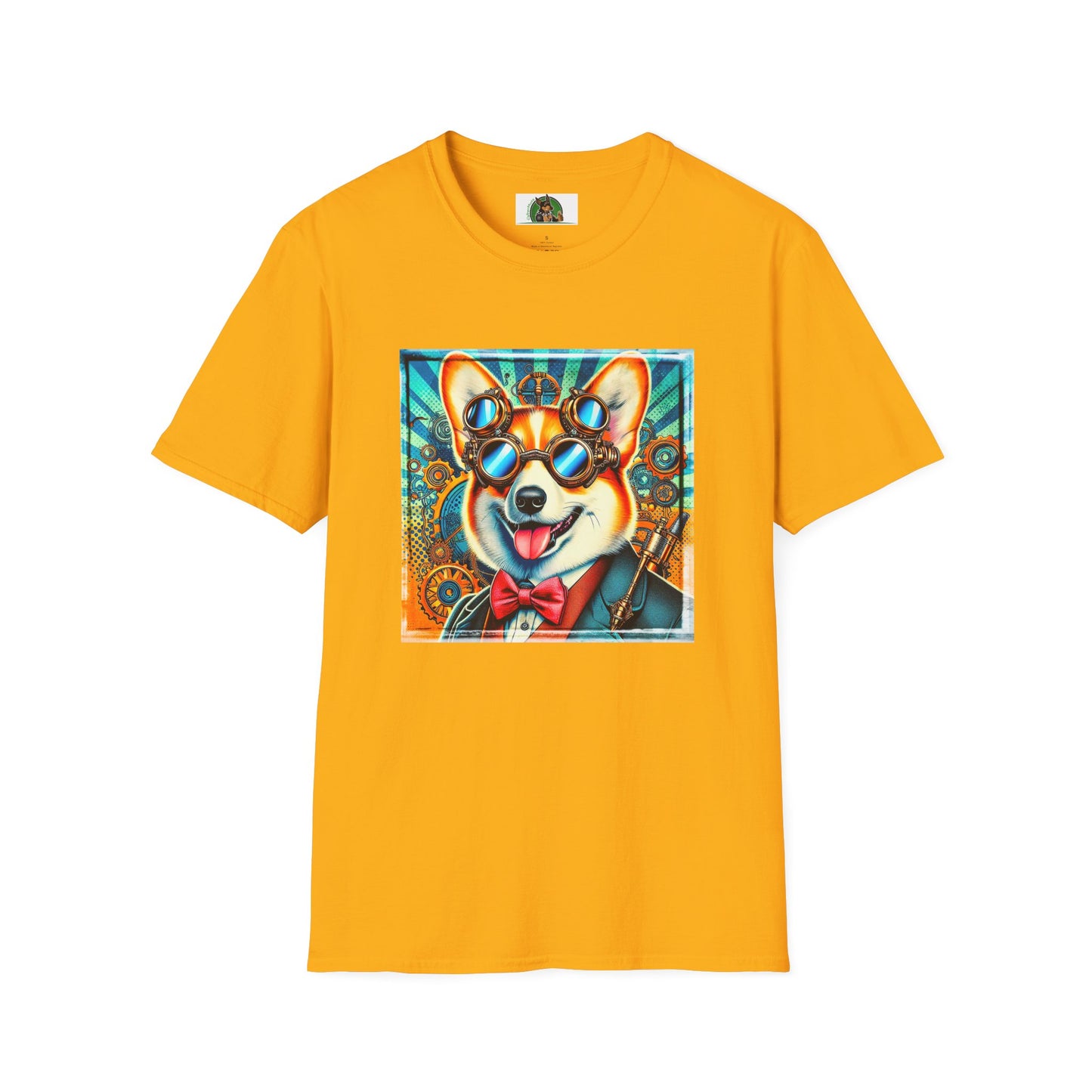 Pembroke Welsh Corgi steam punk T-Shirt Printify S Gold