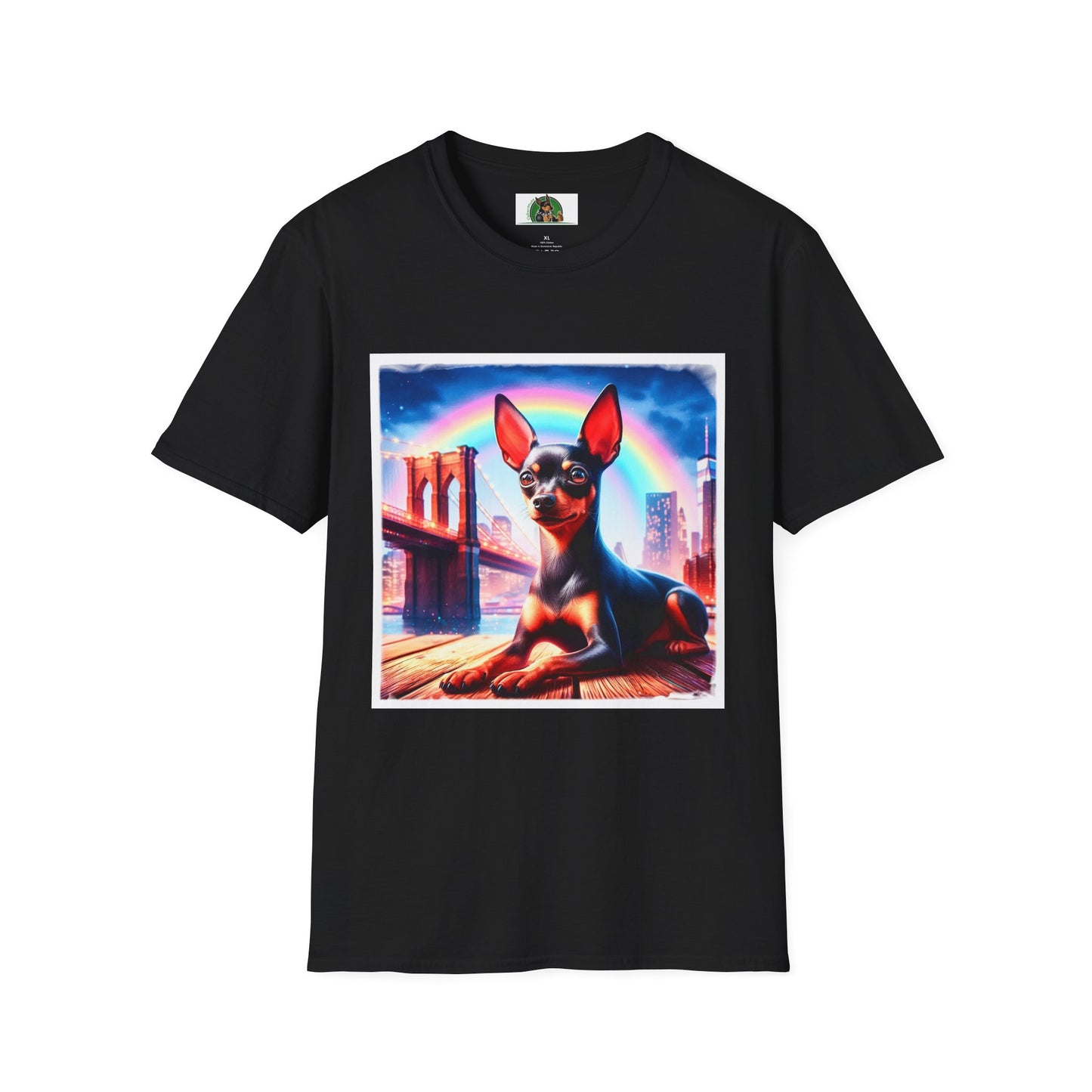 Min Pin T-Shirt T-Shirt Printify XS Black 