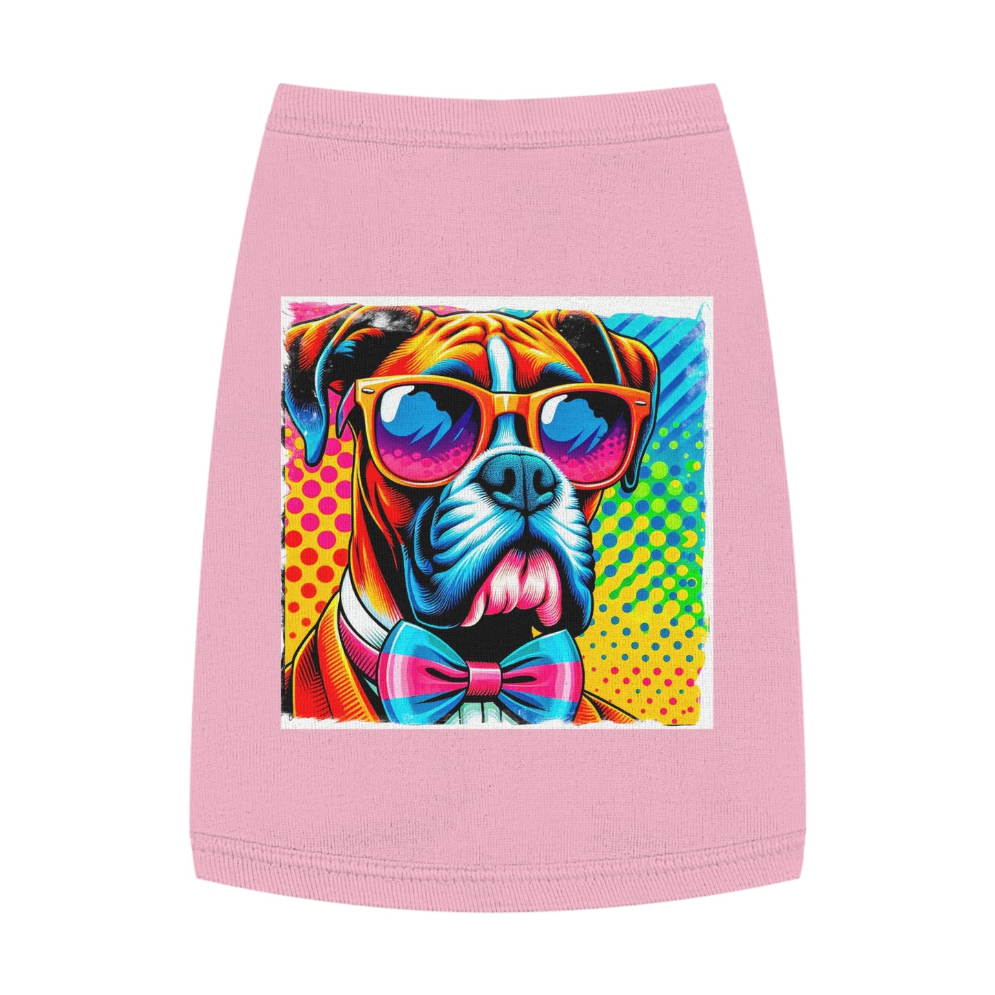 Pet Tank Top Boxer Pop Art Pets Printify M Pink 