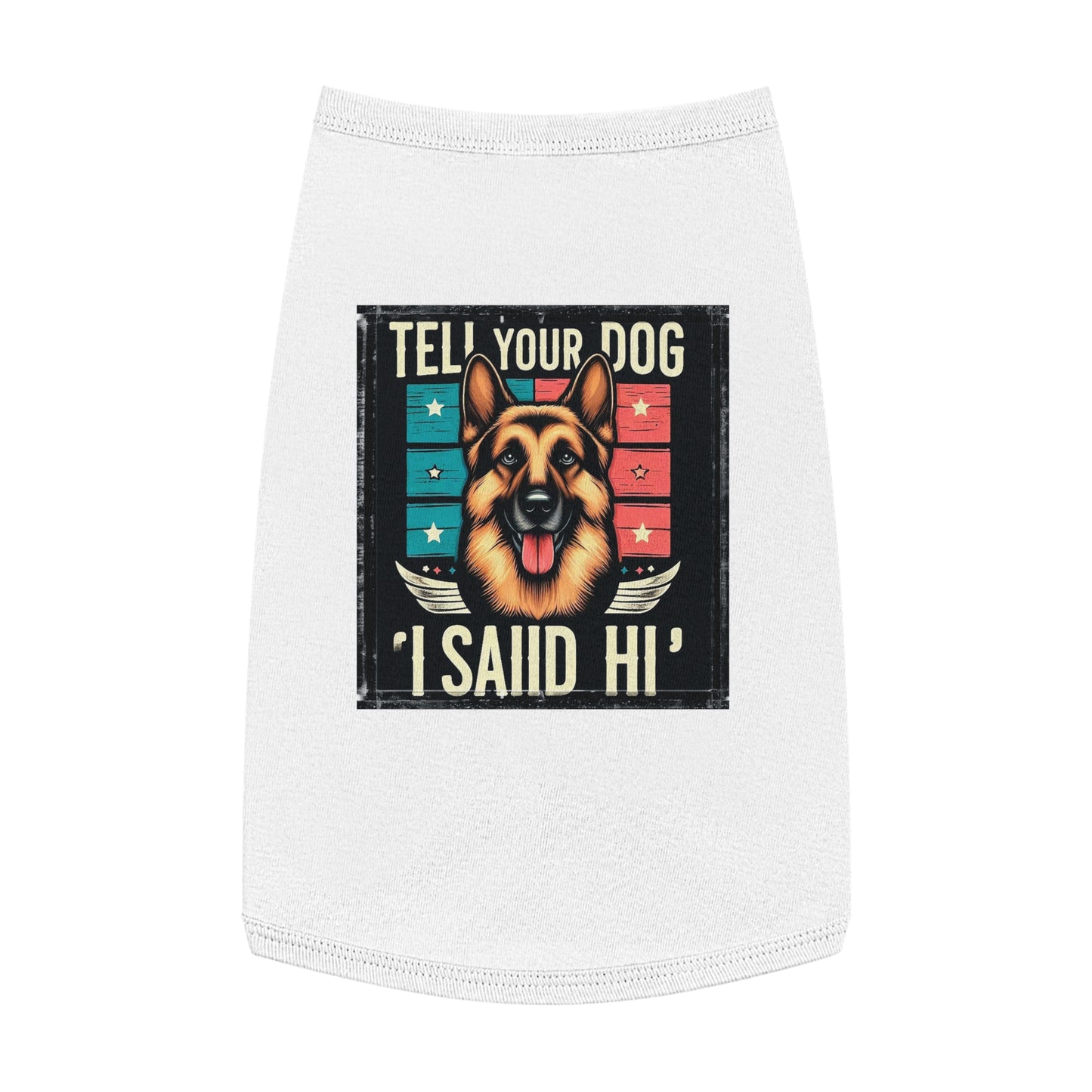 Pet Tank Top German Shepherd Pets Printify L White 