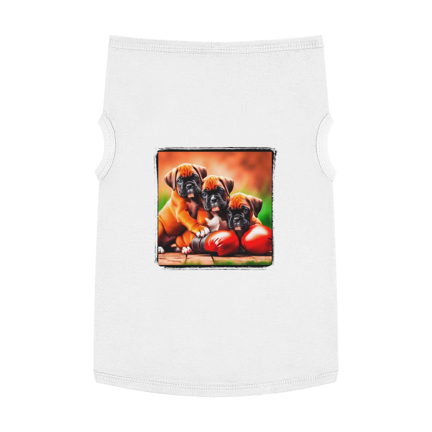 Pet Tank Top Boxer Puppies Pets Printify XL White 