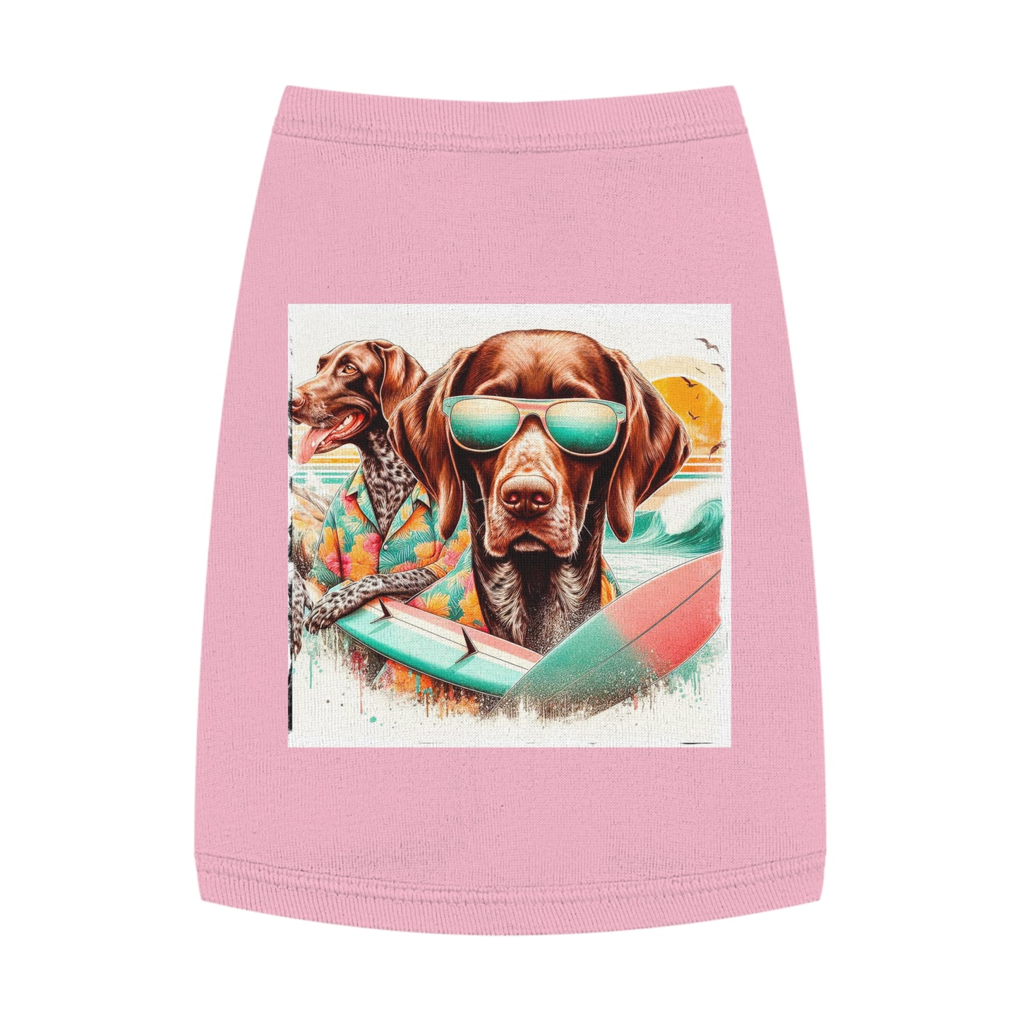 Pet Tank Top German Shorthaired Pointer Pets Printify M Pink 