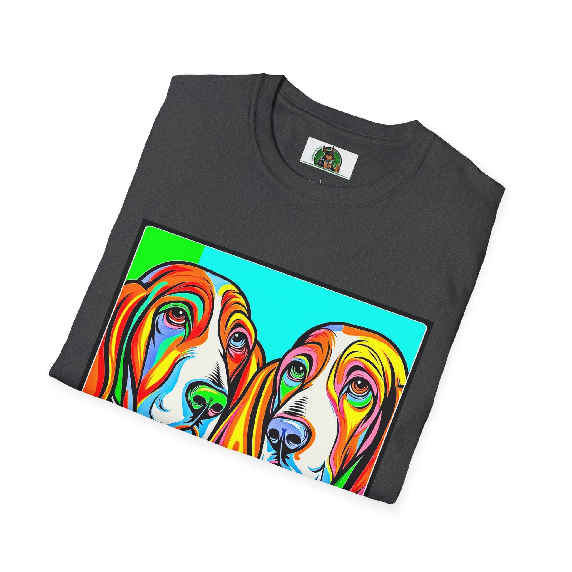 Basset Hound Couple Profile Pic T-Shirt Printify