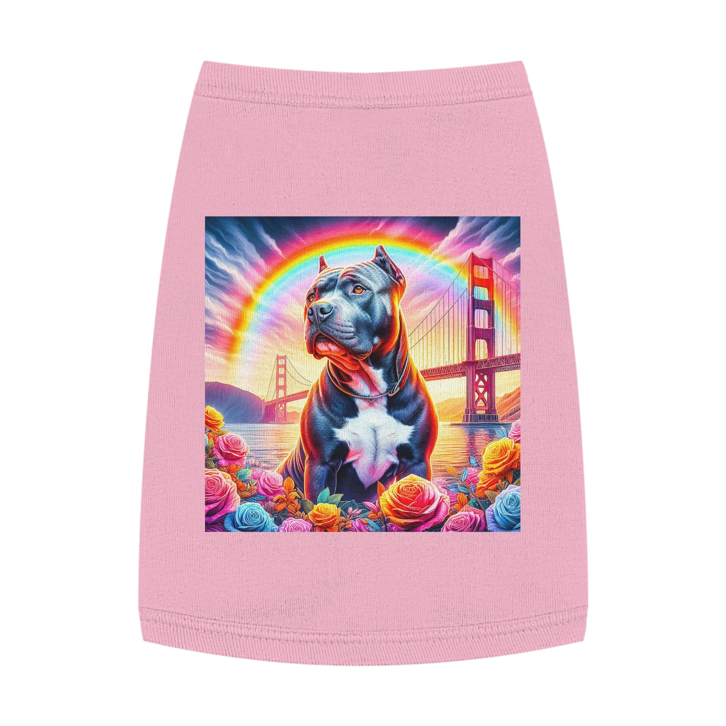 Pet Tank Top Pit Bull Pets Printify M Pink