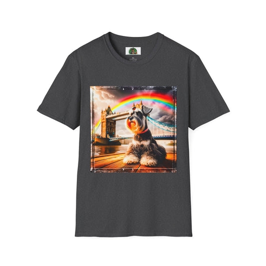 Miniature Schnauzer colorful rainbow shirt T-Shirt Printify XS Dark Heather
