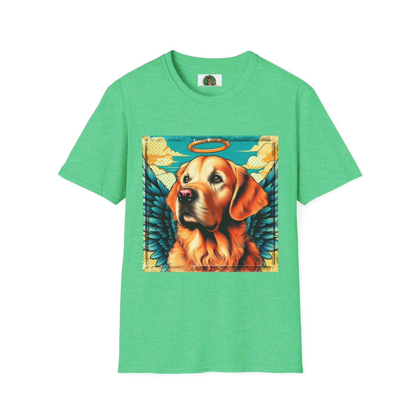 Golden Retriever pretty Angel shirt T-Shirt Printify S Heather Irish Green