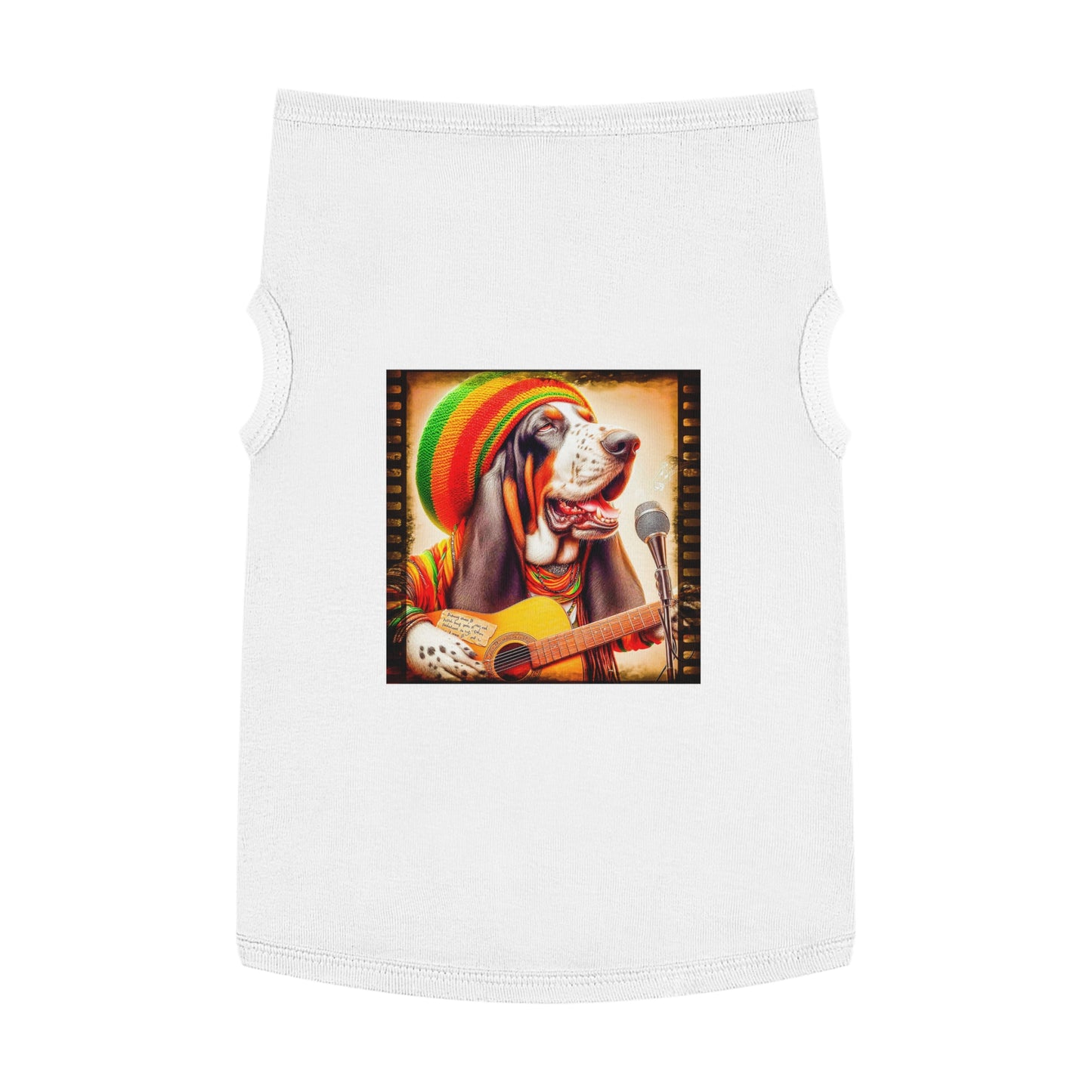 Pet Tank Top Basset Hound Pets Printify XL White