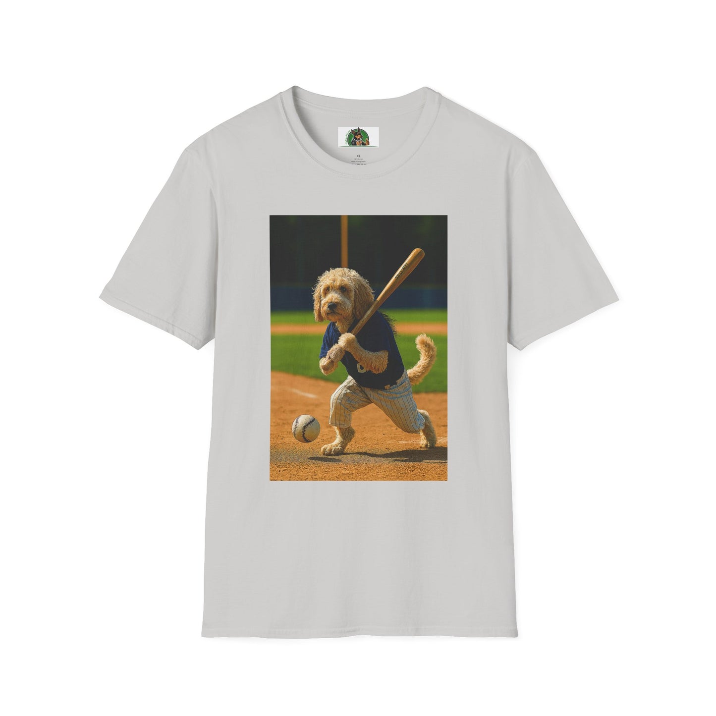 Sports Cockerpoo Baseball T-Shirt T-Shirt Printify Ice Grey S