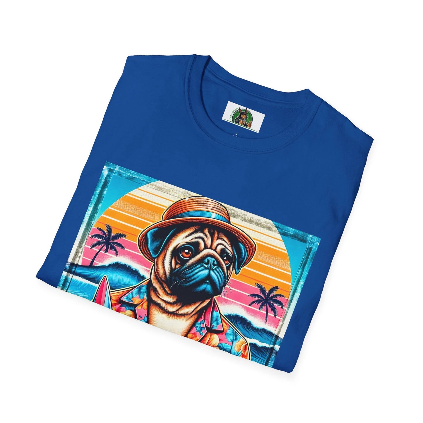 Surfer Pugs T-Shirt T-Shirt Printify