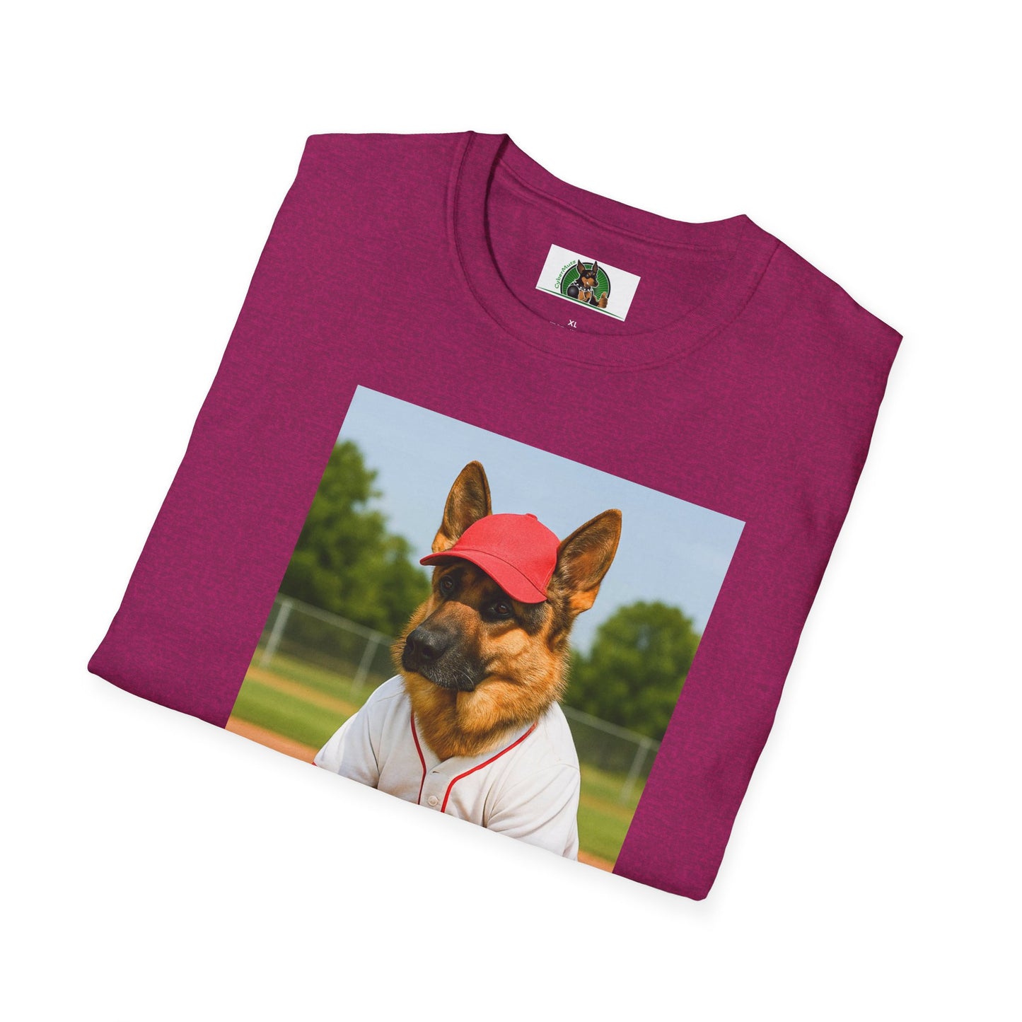 German Shepherd Playing Baseball T-Shirt — Sports Dog Tee