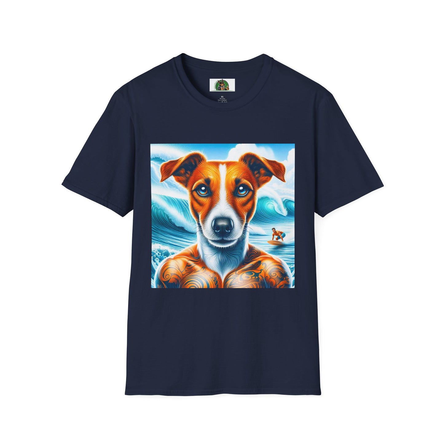 Jack Russell Buffed Out T-Shirt Printify S Navy