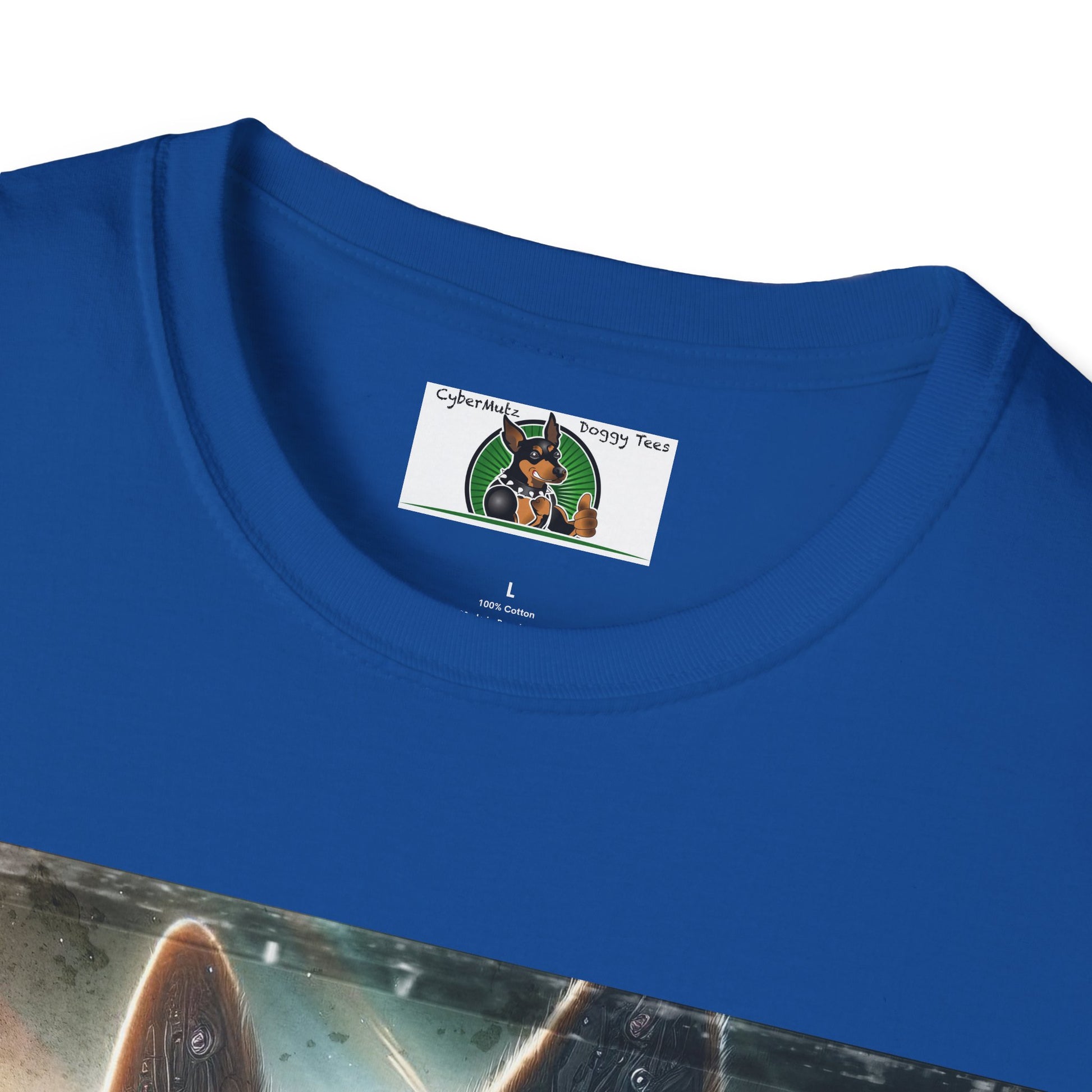 German Shepherd Robotic Dog Unisex Softstyle T-Shirt T-Shirt Printify