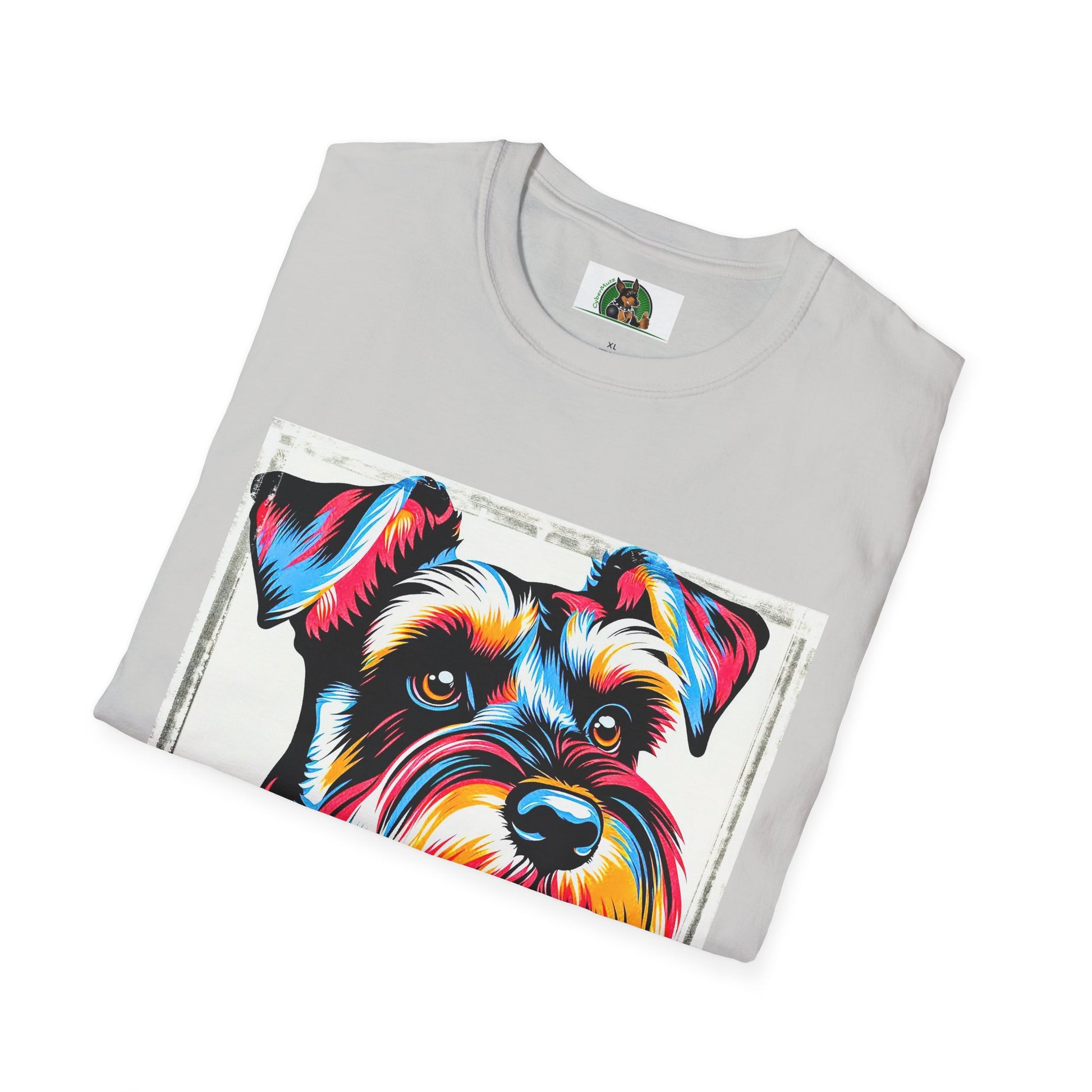 Schnauzer T-Shirt with Miniature Schnauzer Design T-Shirt Printify   