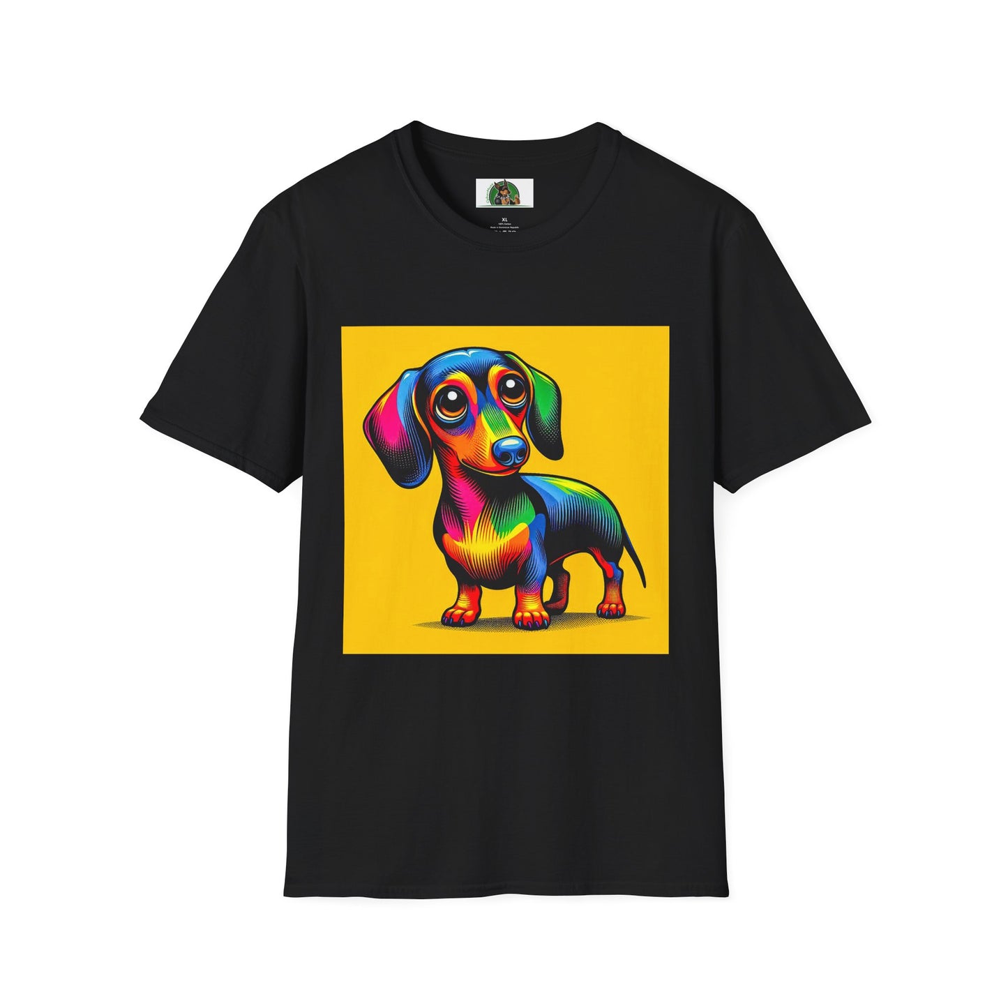 Dachshund big eyes t shirt T-Shirt Printify S Black