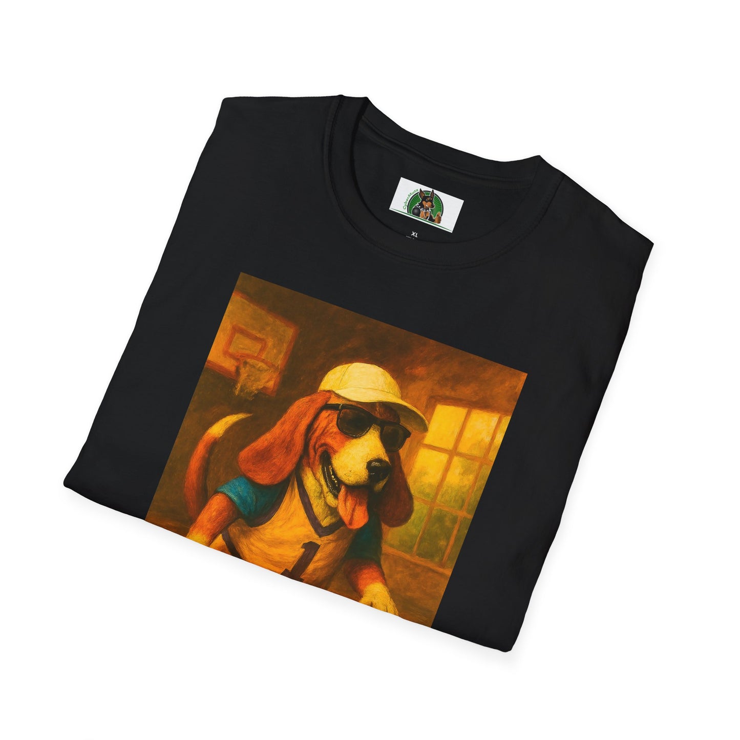 Sports Basketball Bassett Hound T-Shirt T-Shirt Printify