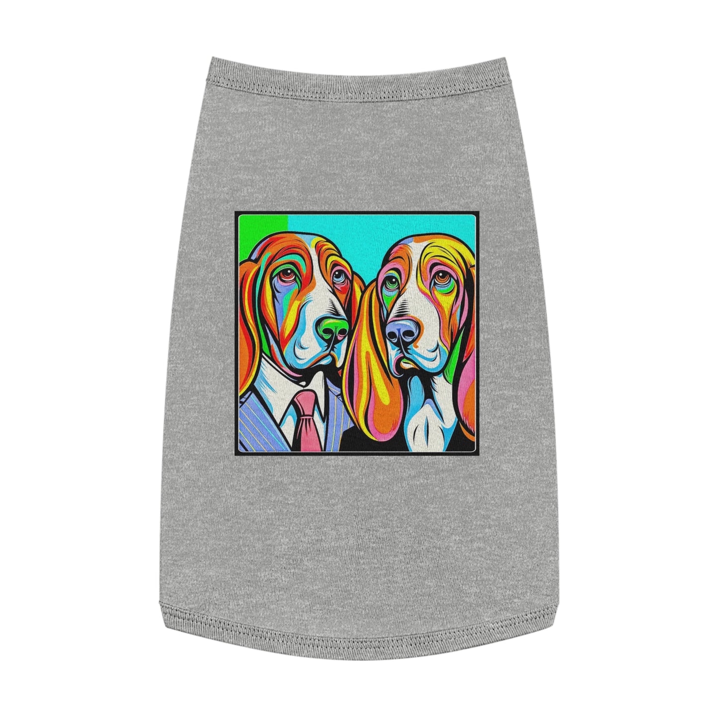 Pet Tank Top Basset Hound Pets Printify L Heather