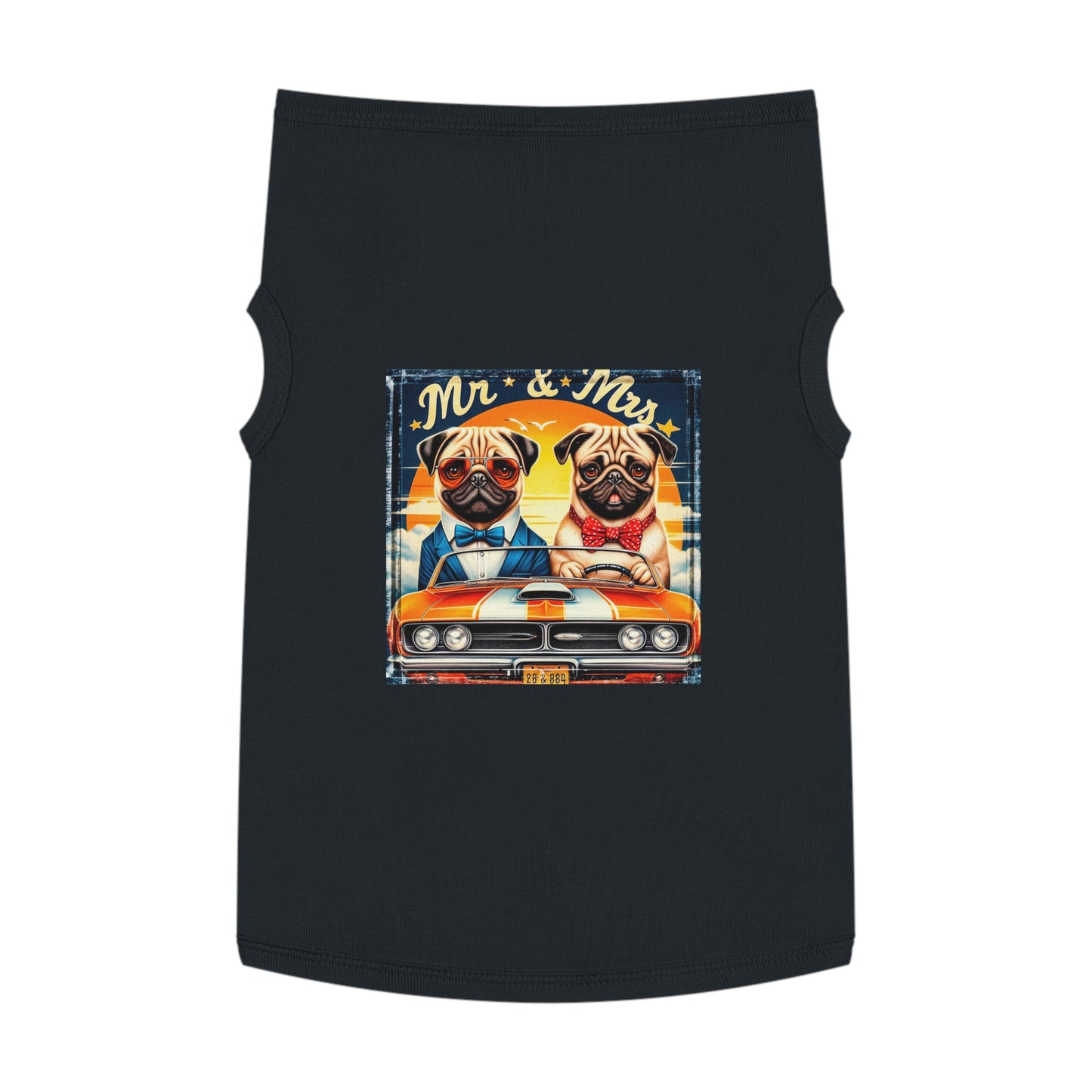 Wacky Pet Tank Top Pug Pets Printify XL Black 