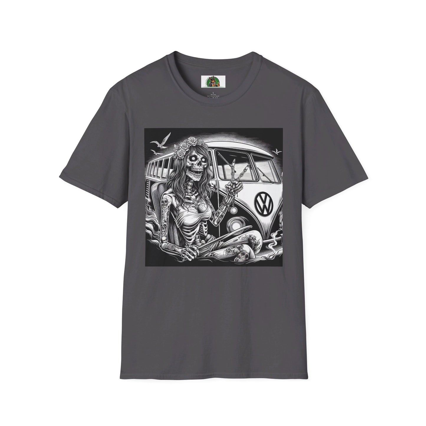 Zombie Girl T-Shirt Printify S Charcoal 