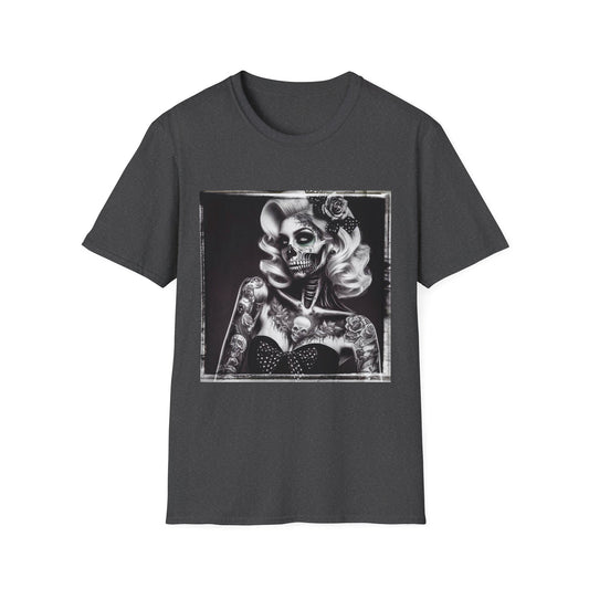 Marketing Zombie Pinup Mis·cel·la·ne·ous T-Shirt Printify S Dark Heather 