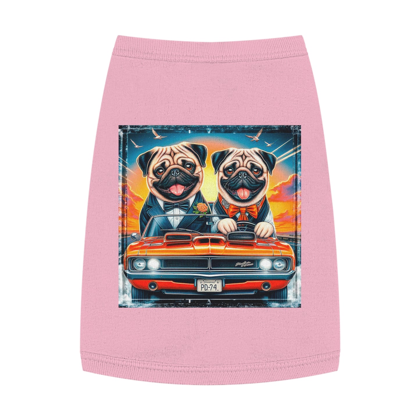 Wacky Pet Tank Top Pug Pets Printify M Pink 