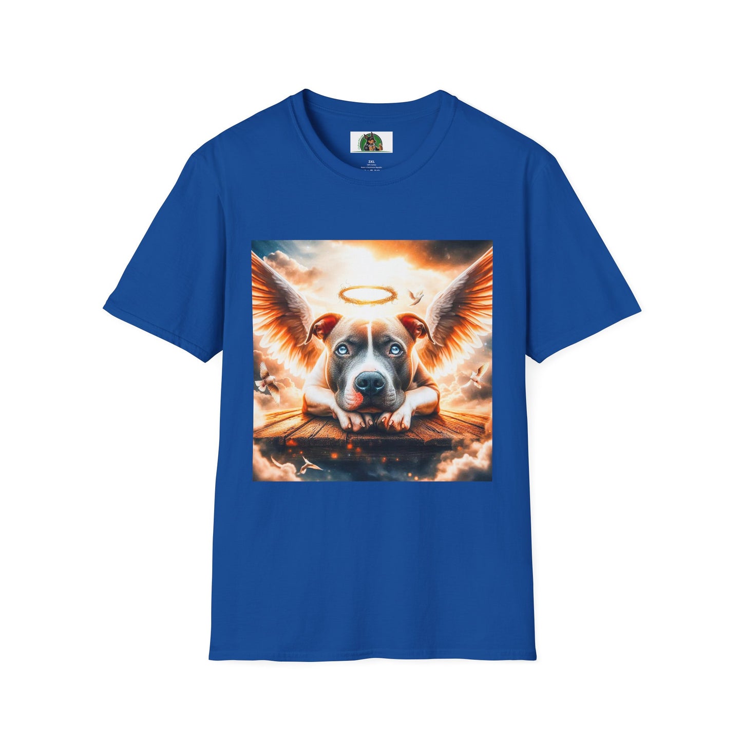 Pit bull heaven and clouds shirt T-Shirt Printify XS Royal