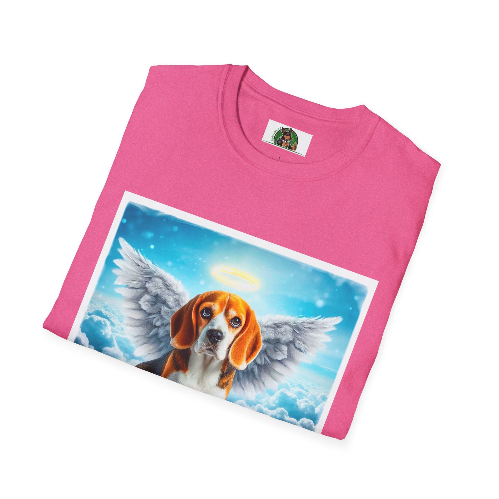 Beagle Angel in Cloud T-Shirt Printify   