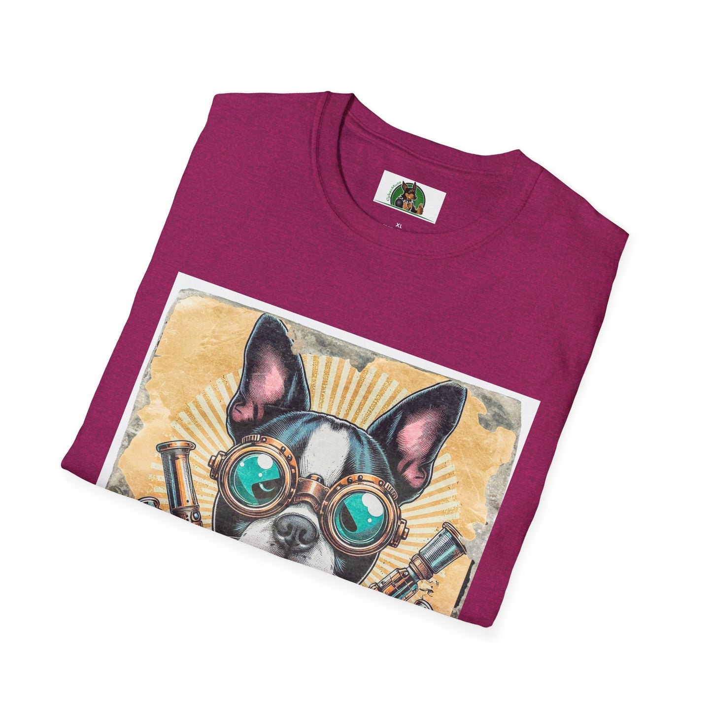 Boston Terrier Steampunk Dog Shirt T-Shirt Printify   