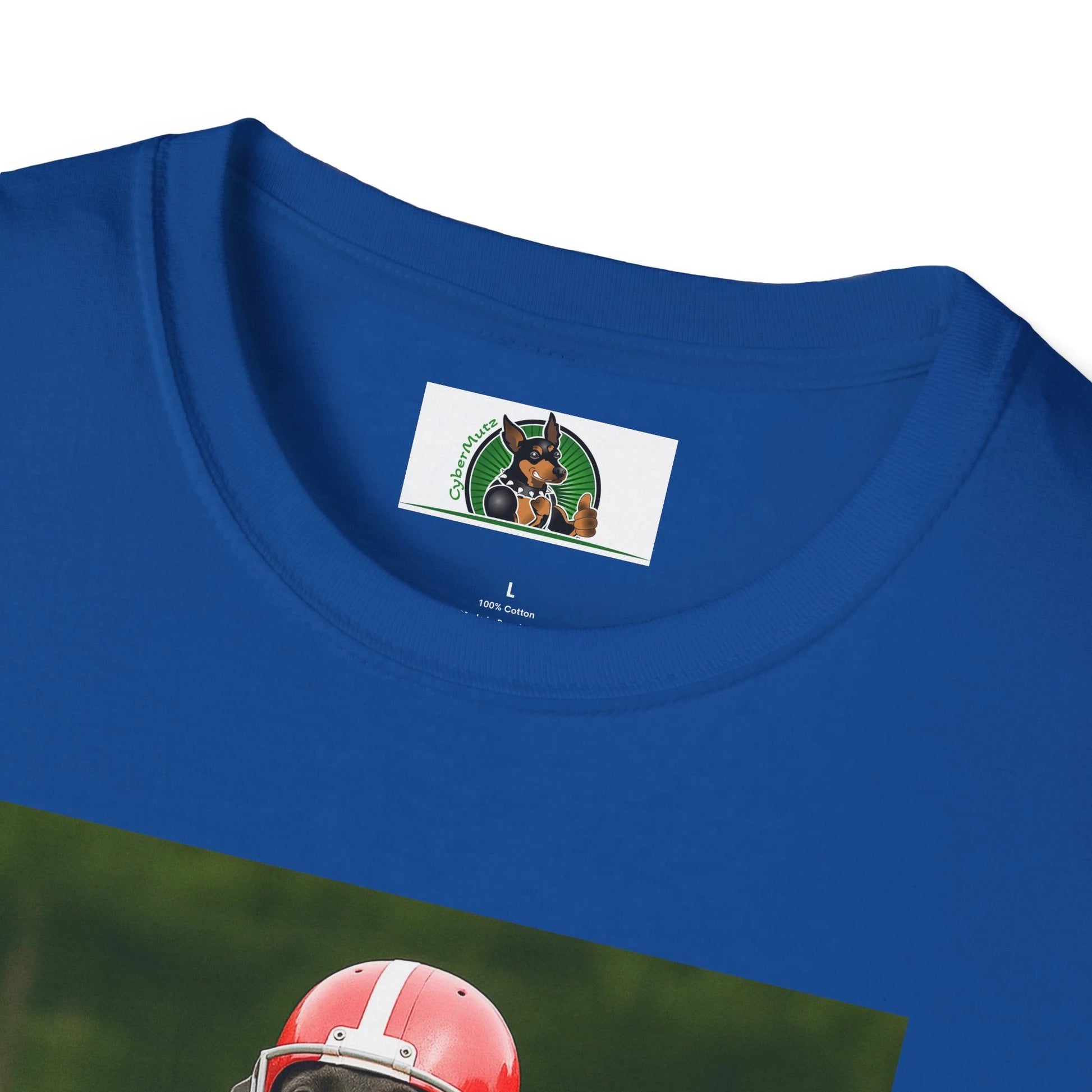 Great Dane Playing Football T-Shirt — Sports Dog Tee T-Shirt Printify