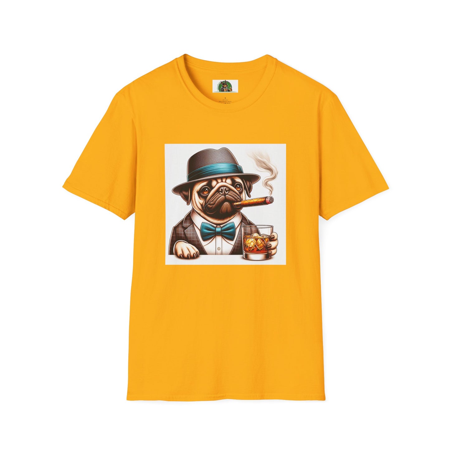 Pugs T-Shirt Printify S Gold 