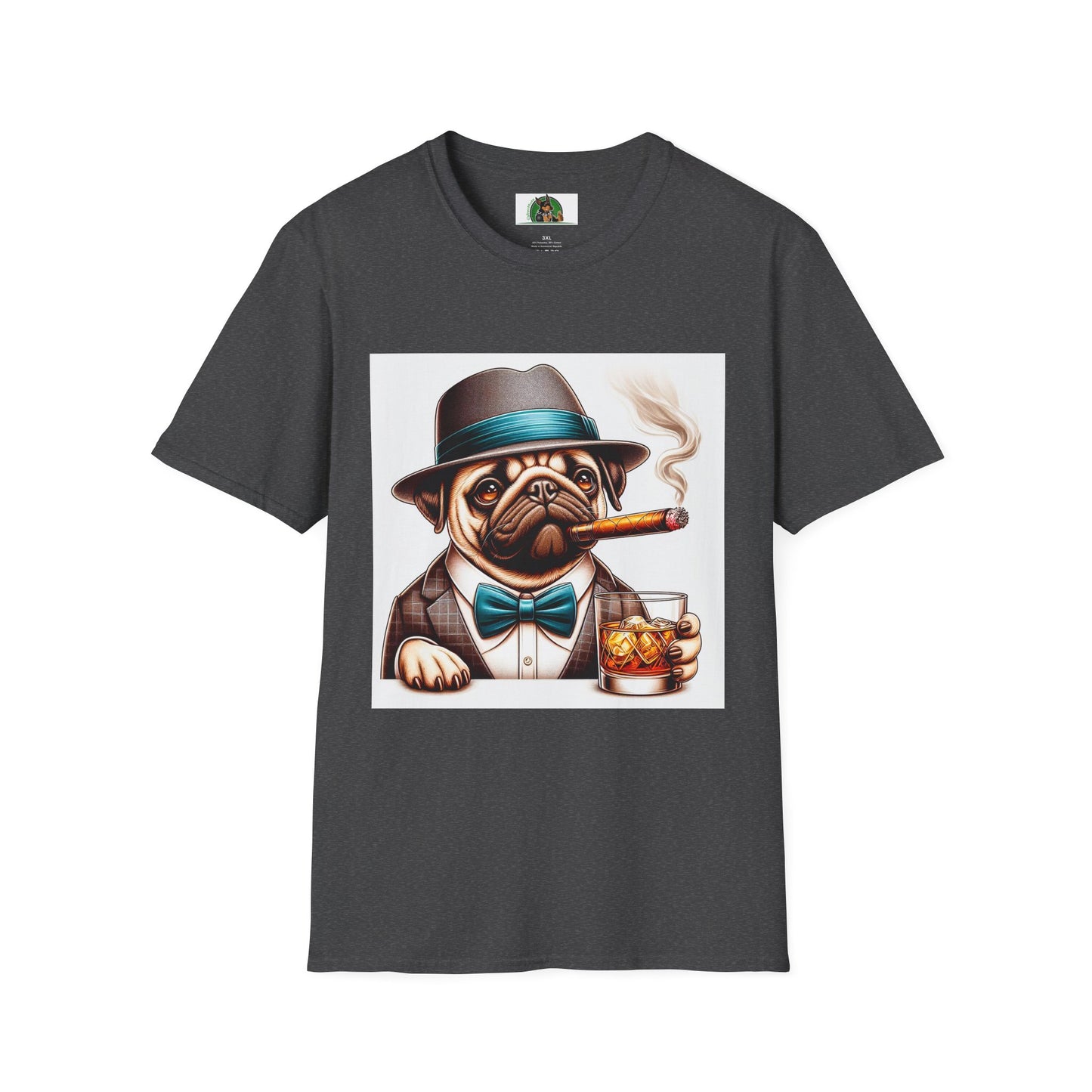 Pugs T-Shirt Printify XS Dark Heather 