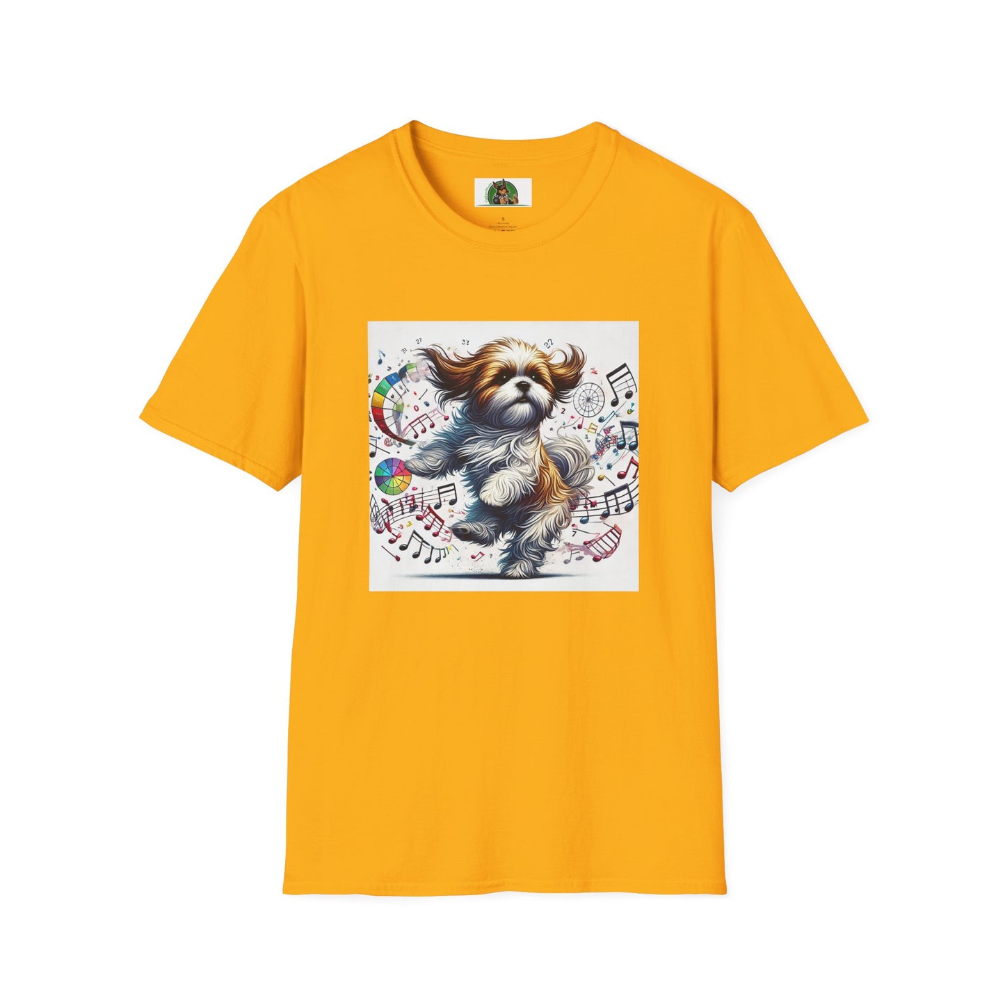 Dancing Shih Tzu T-Shirt T-Shirt Printify S Gold