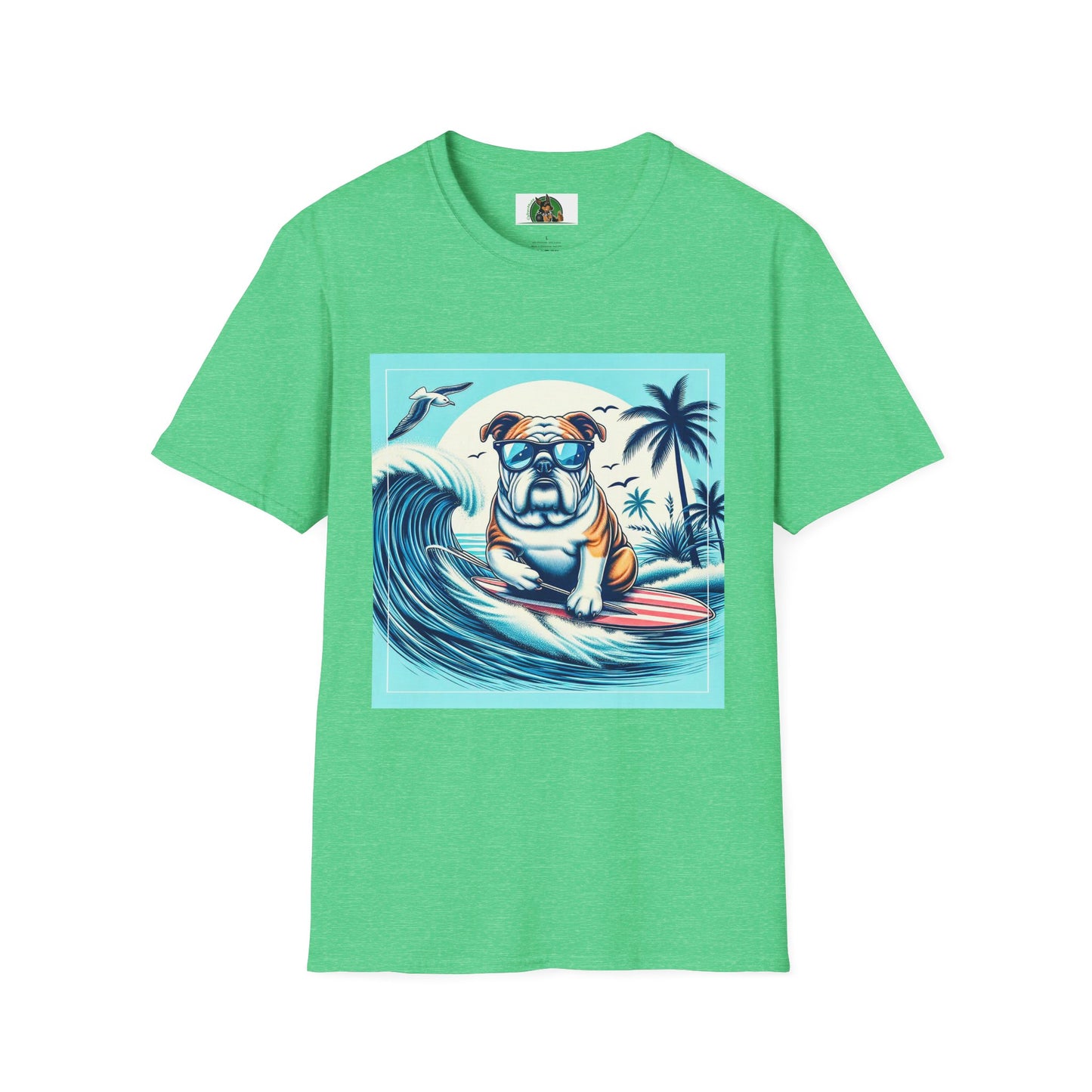 Bulldog T-Shirt Printify S Heather Irish Green