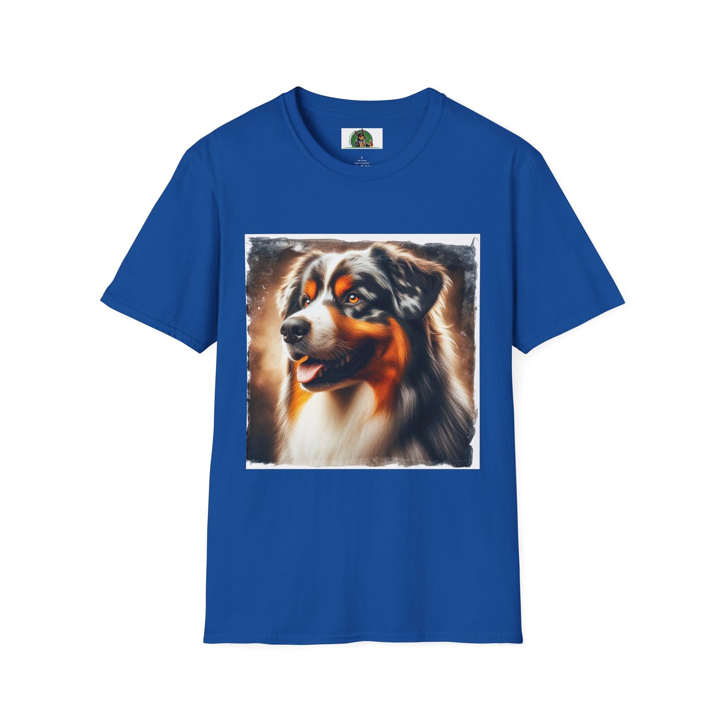 Australian Shepherd Profile Pic T-Shirt Printify XS Royal