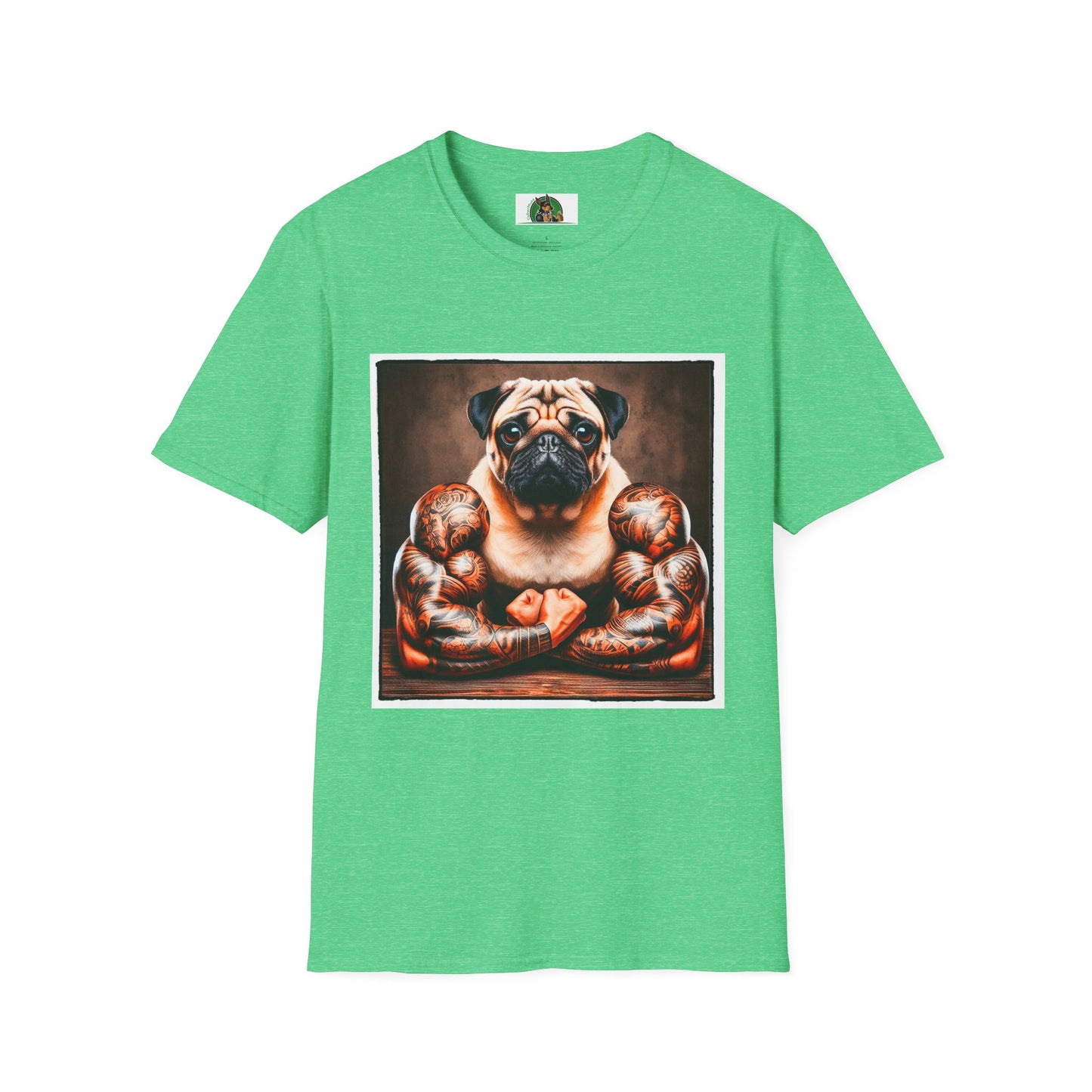 Pugs T-Shirt Printify S Heather Irish Green 