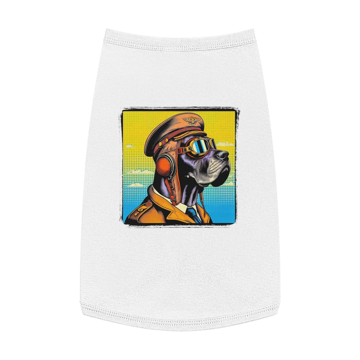 Pet Tank Top Great Dane Pets Printify L White 