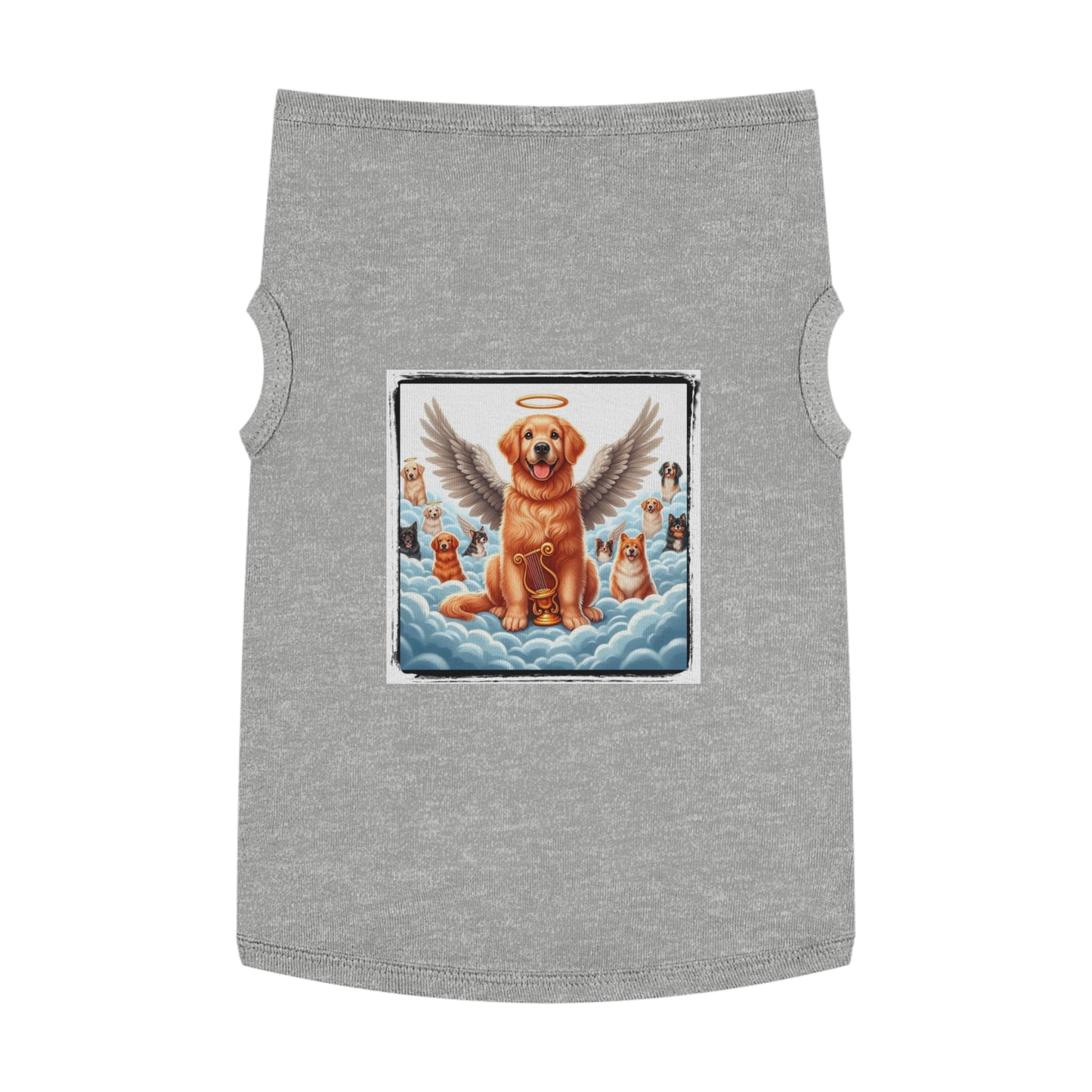 Golden Retriever tank top puppy heaven Pets Printify XL Heather