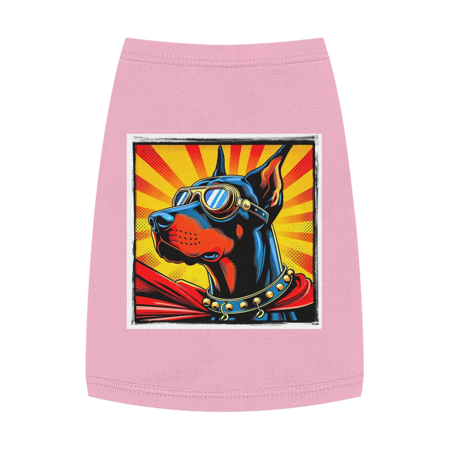 Pet Tank Top Doberman Pets Printify M Pink