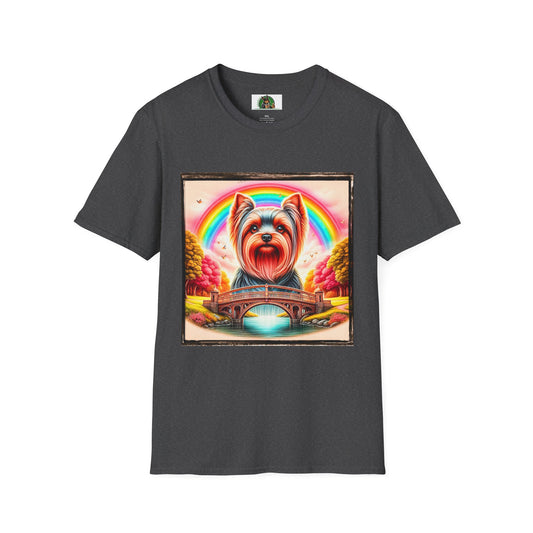Yorkie rainbow shirt T-Shirt Printify XS Dark Heather