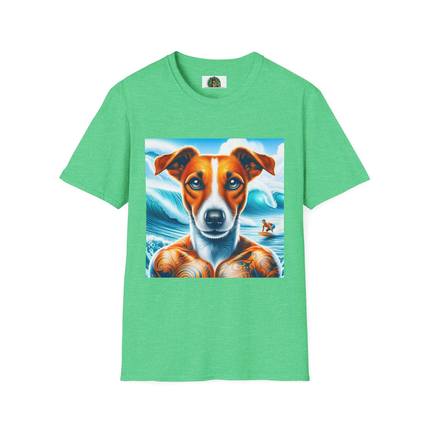 Jack Russell Buffed Out T-Shirt Printify S Heather Irish Green