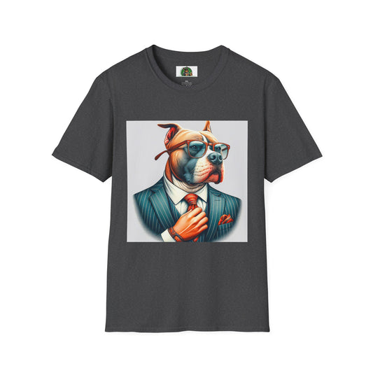 Pit Bull men in black shirt T-Shirt Printify XS Dark Heather