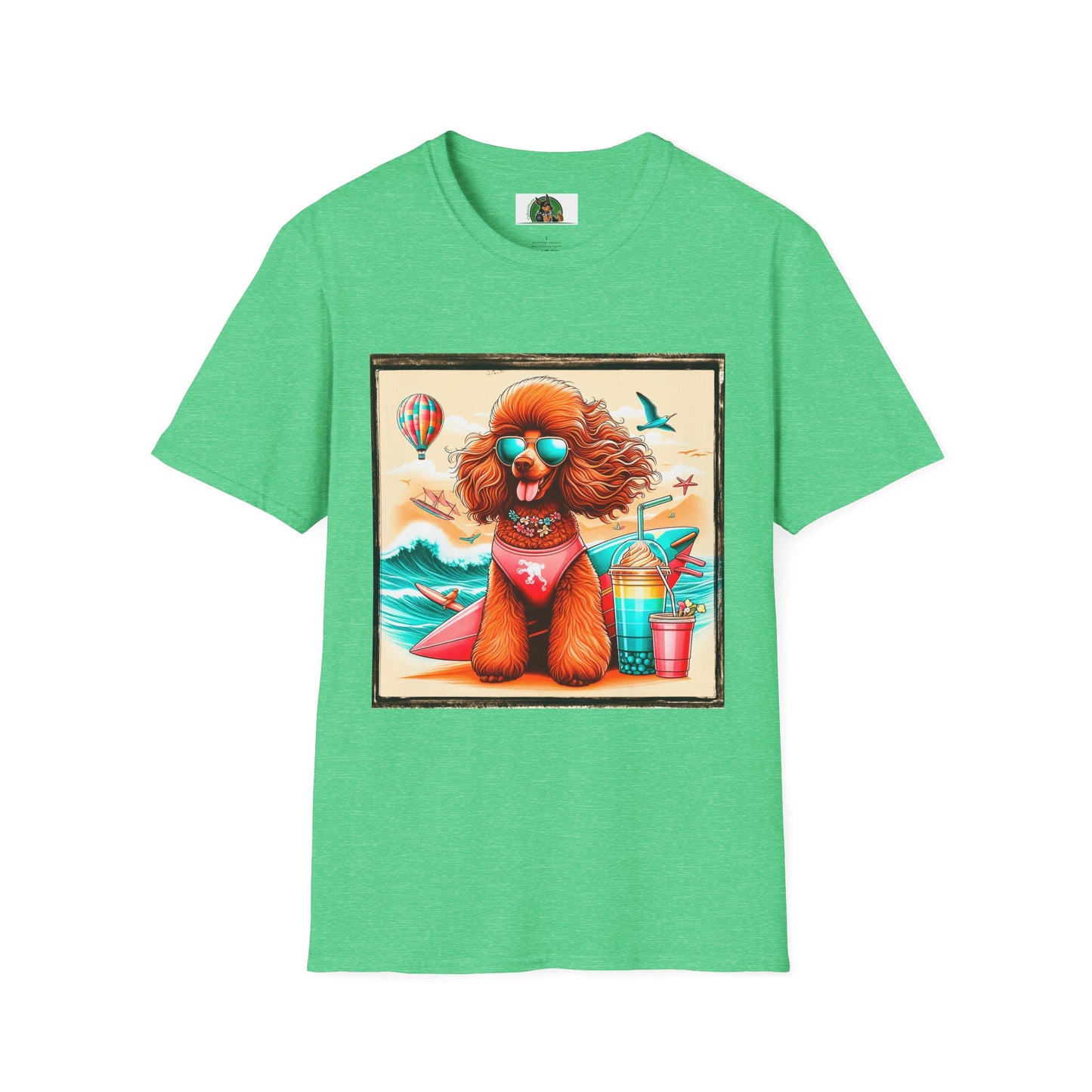 Poodle T-Shirt Printify S Heather Irish Green