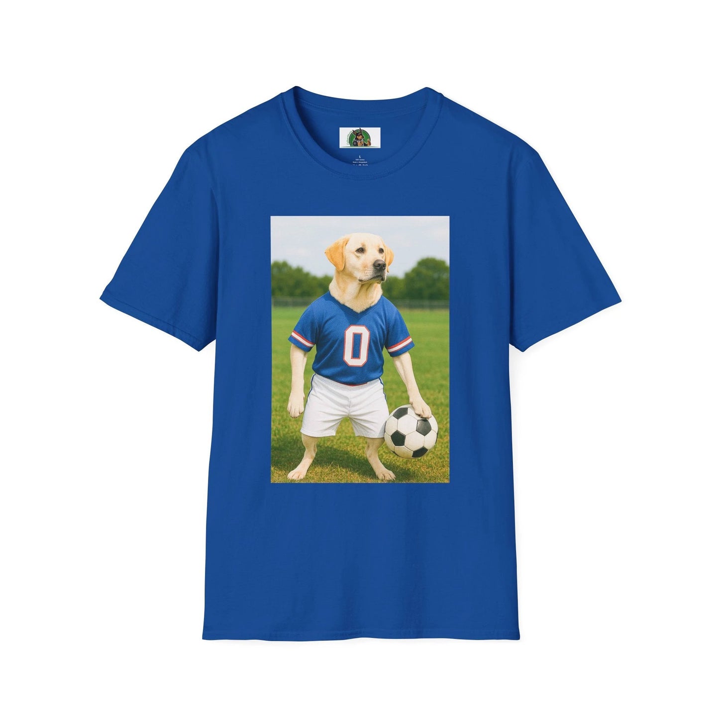 Labrador Retriever Soccer T-Shirt — Dog Lover Sports Tee T-Shirt Printify Royal S