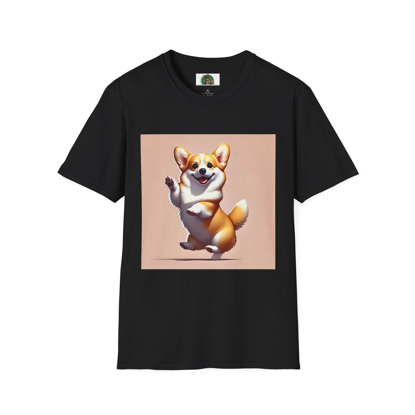 Dancing Pembroke Welsh Corgi T-Shirt T-Shirt Printify XS Black