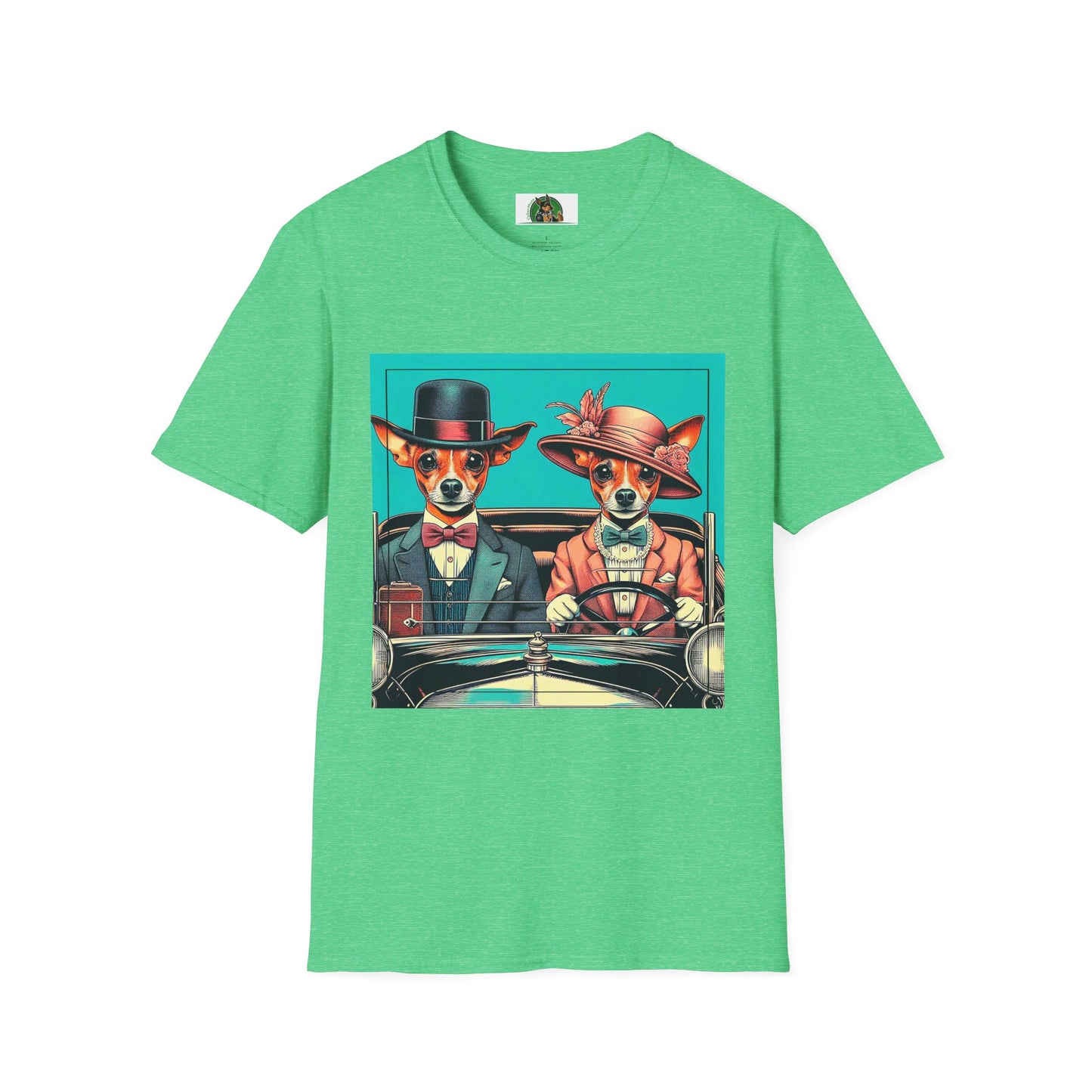 Wacky Min Pin T-Shirt 30s couple T-Shirt Printify S Heather Irish Green